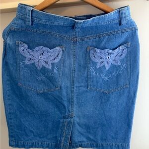 Vintage Together Girl’s Mid-Wash Blue Jean Skirt